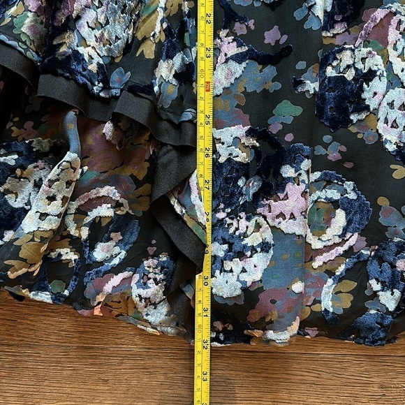 FREE PEOPLE Black velvety and lace flowy dress size 4 - Picture 11 of 12